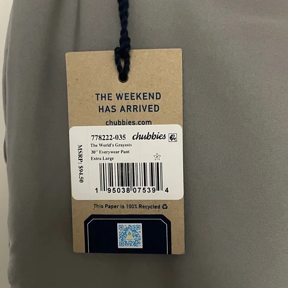 Men's Gray Pants Chubbies Everywhere Pant

Never Worn - Picture 4 of 4